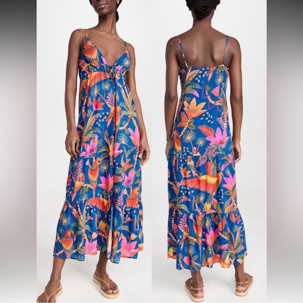 NWT - FARM Rio - Macaw Party Cover Up - Blue - Medium